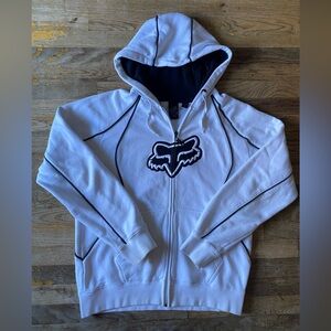 Y2k fox racing zipper hoodie